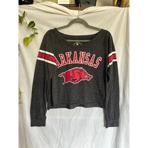 Arkansas Razorbacks Long Sleeve Crop Top
